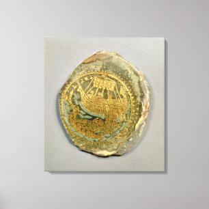 Impressão Em Tela Medalhão que descreve Jonah e a baleia, romana, 4