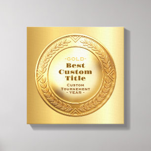 Impressão Em Tela Médica de Ouro Realista 3D Personalizável Prêmio E