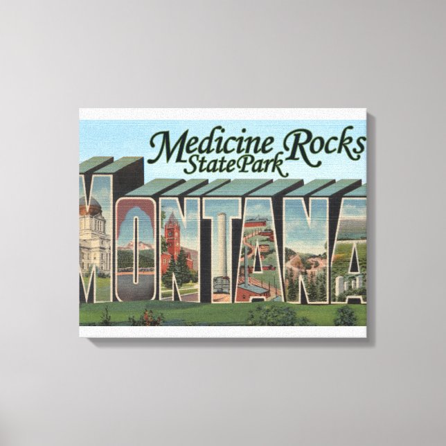 Impressão Em Tela Medicine Rocks State Park, Montana (Frente)