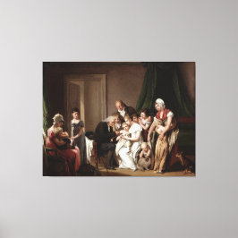 Impressão Em Tela Médico Familiar Vacinando Pintura De Óleo Velho In