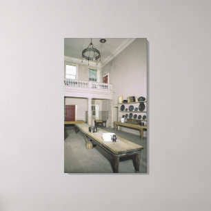 Impressão Em Tela Médio interior da cozinha do século XVIII