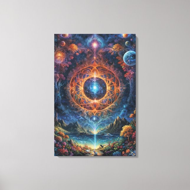 Impressão Em Tela Meditação Cósmica (Frente)
