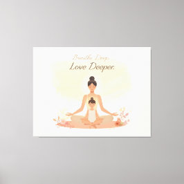 Impressão Em Tela Meditação de Mãe e Filho Arte Serenidade