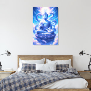 Impressão Em Tela Meditação do Buda do Dragão Místico