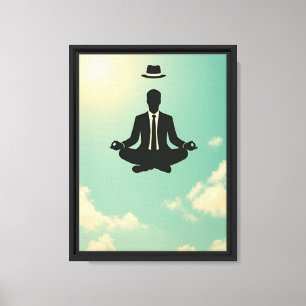 Impressão Em Tela Meditação Flutuante Arte de Empresário
