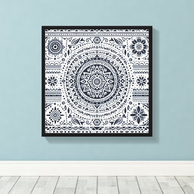 Impressão Em Tela Meditação Mandala (Insitu(piso de madeira))