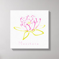 Meditar. Flor de lótus/Ilustração de lírio de água