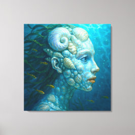 Impressão Em Tela Meerjungfrau in Muscheln - Malerei Stil