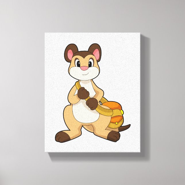 Impressão Em Tela Meerkat com Bag (Frente)