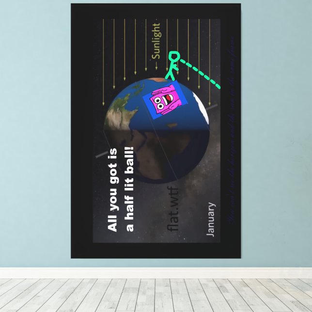 Impressão Em Tela Meia bola iluminada! (Insitu(piso de madeira))