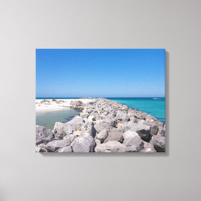 Impressão Em Tela Meia-Canvas Da Ilha Da Shell (Frente)
