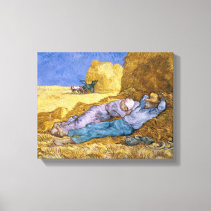 Impressão Em Tela Meio-dia de Vincent van Gogh  , o Siesta, após o