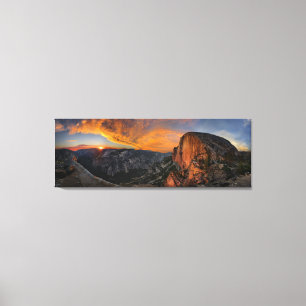 Impressão Em Tela Meio por do sol da abóbada - Yosemite