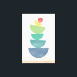 Impressão Em Tela Meio século abstrato cor de laranja<br><div class="desc">Abstrato de design geométrico contemporâneo de uma laranja caindo,  com estilo meio século.</div>