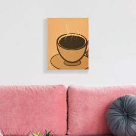 Impressão Em Tela Meio século Moderno Café Marrom