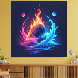 Impressão Em Tela „Meister der 4 Elemente“