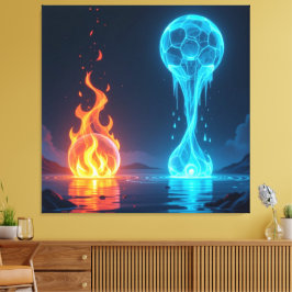 Impressão Em Tela  „Meister der 4 Elemente“  