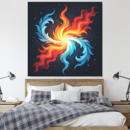 Impressão Em Tela  „Meister der 4 Elemente“  