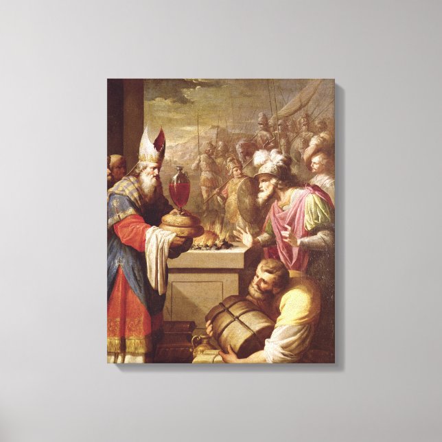 Impressão Em Tela Melchizedek Oferecendo Pão e Vinho (Frente)