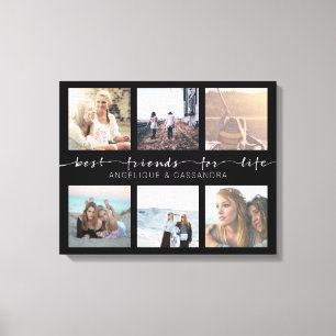 Impressão Em Tela Melhor Amigos para Tipografia de Fotos do Instagra