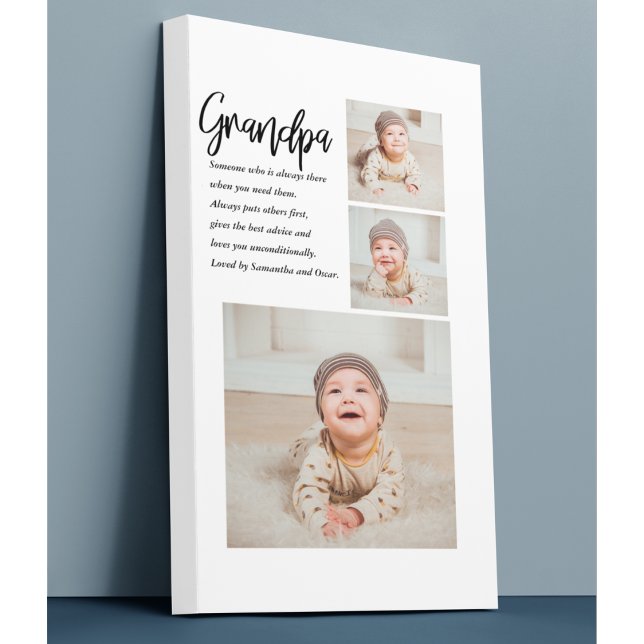 Impressão Em Tela Melhor Avô De Bela Bela Teve Colagem Moderna (Criador carregado)