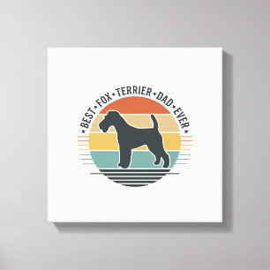 Impressão Em Tela Melhor Camisa de Cachorro Vintage Pai Fox Terrier