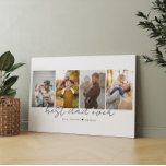 Impressão Em Tela Melhor Colagem de Fotografias do Pai Ever 4<br><div class="desc">Esta é uma canvas com 4 fotos,  o melhor pai de texto de todos os tempos e sua mensagem personalizada. Este é o presente perfeito para o pai do dia do pai,  do seu aniversário ou do Natal. Fotos de prostooleh / Freepik.</div>