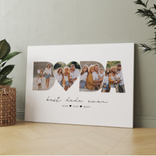 Impressão Em Tela Melhor Dada de 4 Colagem de Fotografias Primeiro D