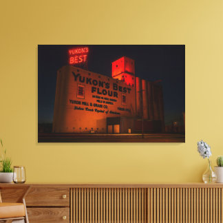 Impressão Em Tela Melhor Farinha Yukon Vista Artística Noturna Neon