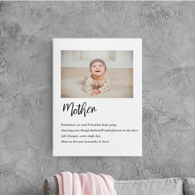 Impressão Em Tela Melhor Mãe Simples Moderna, Melhor Presente De Bel (Criador carregado)