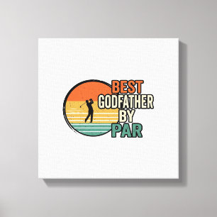 Impressão Em Tela Melhor Padrasto por Par Vintage Golf Vector Design
