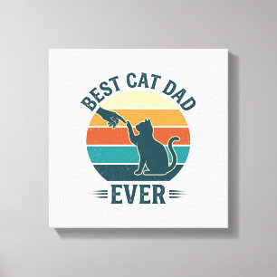 Impressão Em Tela Melhor Pai de Gato de Todos os Tempos Camisa de Ga