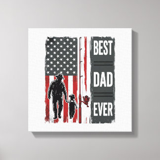 Impressão Em Tela Melhor Pai de Todos os Tempos Bandeira de Pesca De