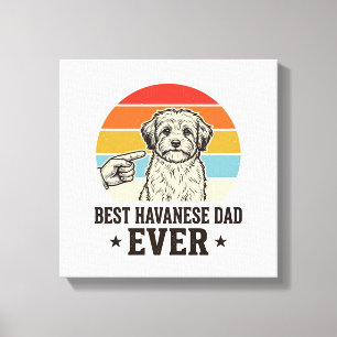 Impressão Em Tela Melhor Pai Havanês de Todos os Tempos Camisa de Ca
