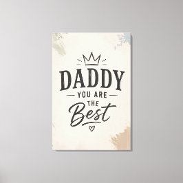 Impressão Em Tela Melhor Papai de Todos os Tempos Design Minimalista