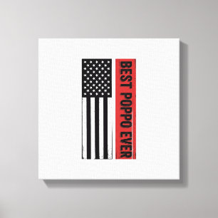 Impressão Em Tela Melhor Poppo de Todos Patriótico Bandeira Gráfica 