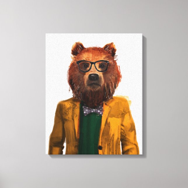 Impressão Em Tela Melhor Urso Vestido (Frente)