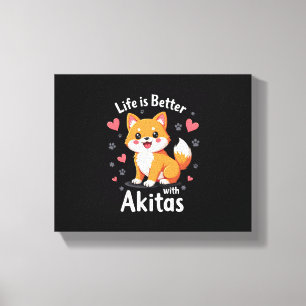 Impressão Em Tela Melhor vida com Akita Tank Top