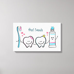 Impressão Em Tela Melhores Amigos