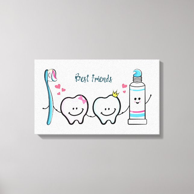 Impressão Em Tela Melhores Amigos (Frente)