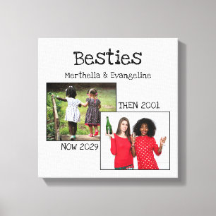 Impressão Em Tela Melhores Amigos de Foto BFF 2 Personalizados para 