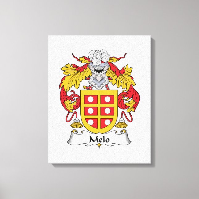 Impressão Em Tela Melo Family Crest (Frente)