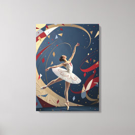 Impressão Em Tela Melodia em Movimento Bailarina Abstrata