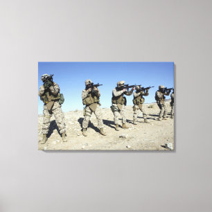 Impressão Em Tela Membros da equipa militares de Transistion