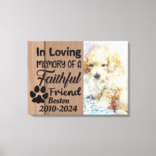 Impressão Em Tela Memória personalizada de animais de estimação