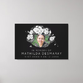 Impressão Em Tela Memorial Art Nouveau Daisies Wreath Personalizável