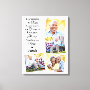 Impressão Em Tela Memorial da Colagem de Fotos do Modern Marble