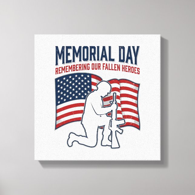 Impressão Em Tela Memorial Day Fallen Heroes Patriotic Soldier Shirt (Frente)