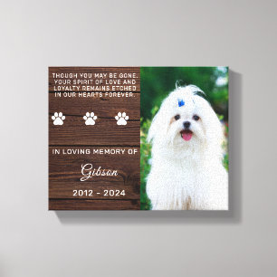 Impressão Em Tela Memorial de Cachorro Personalizado com Foto