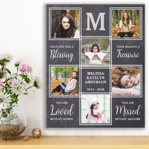 Impressão Em Tela Memorial Exclusivo de Colagem de Fotos em Amores